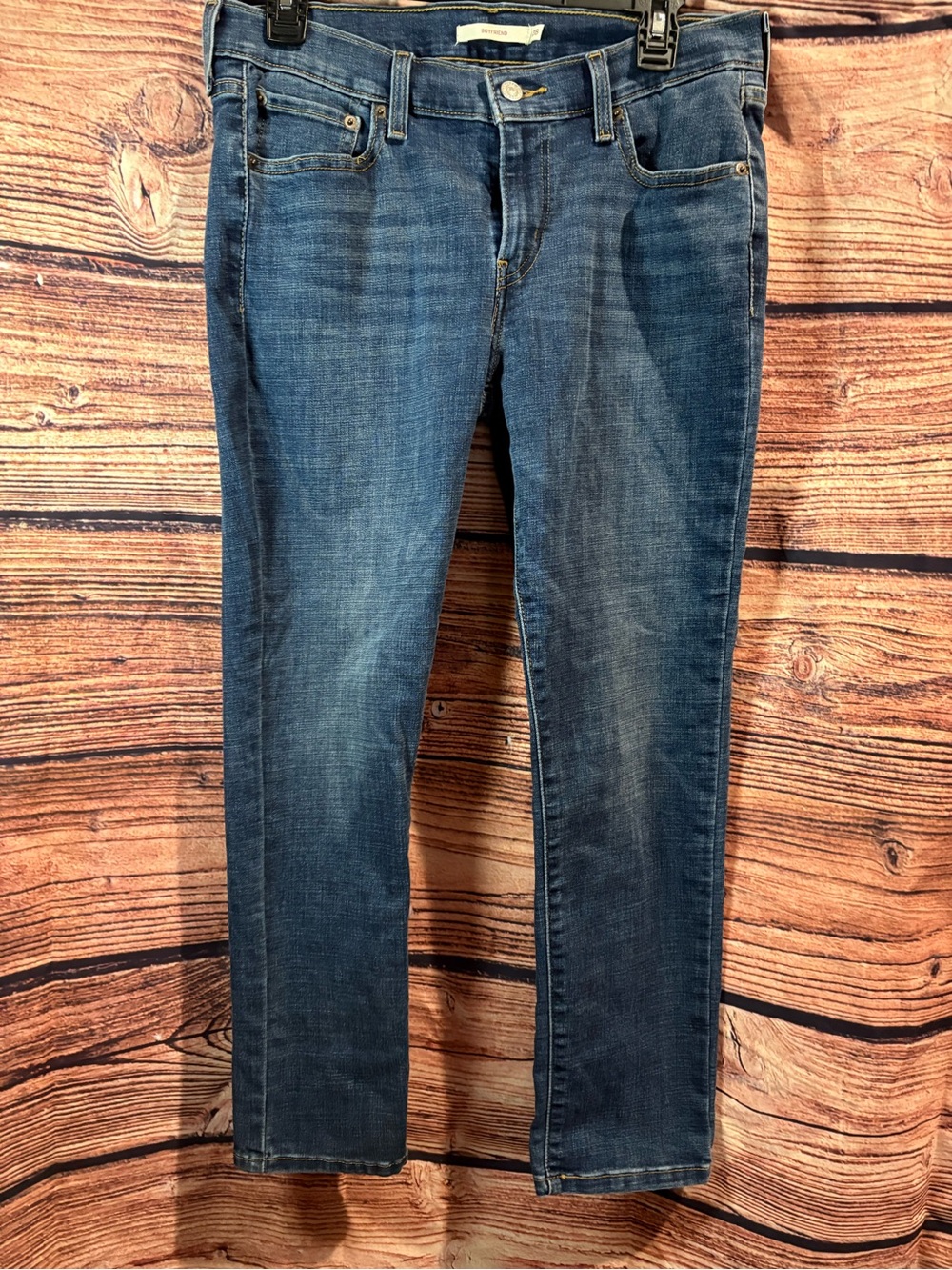 Classic Medium Blue Straight-Leg Women’s Boyfriend Jeans